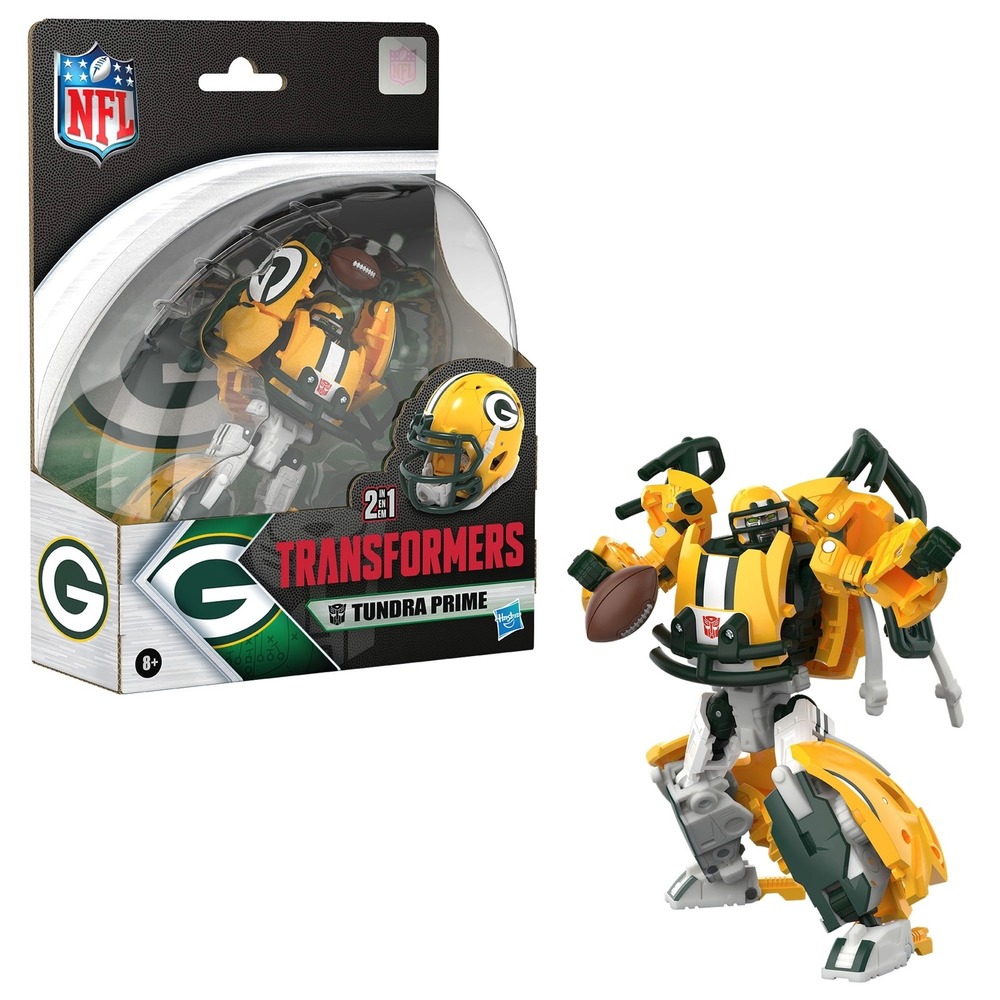 Transformers NFL Green Bay Packers Tundra Prime Action Figure NIB